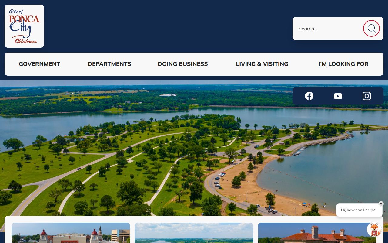 Ponca City government website municipal court and civil court records