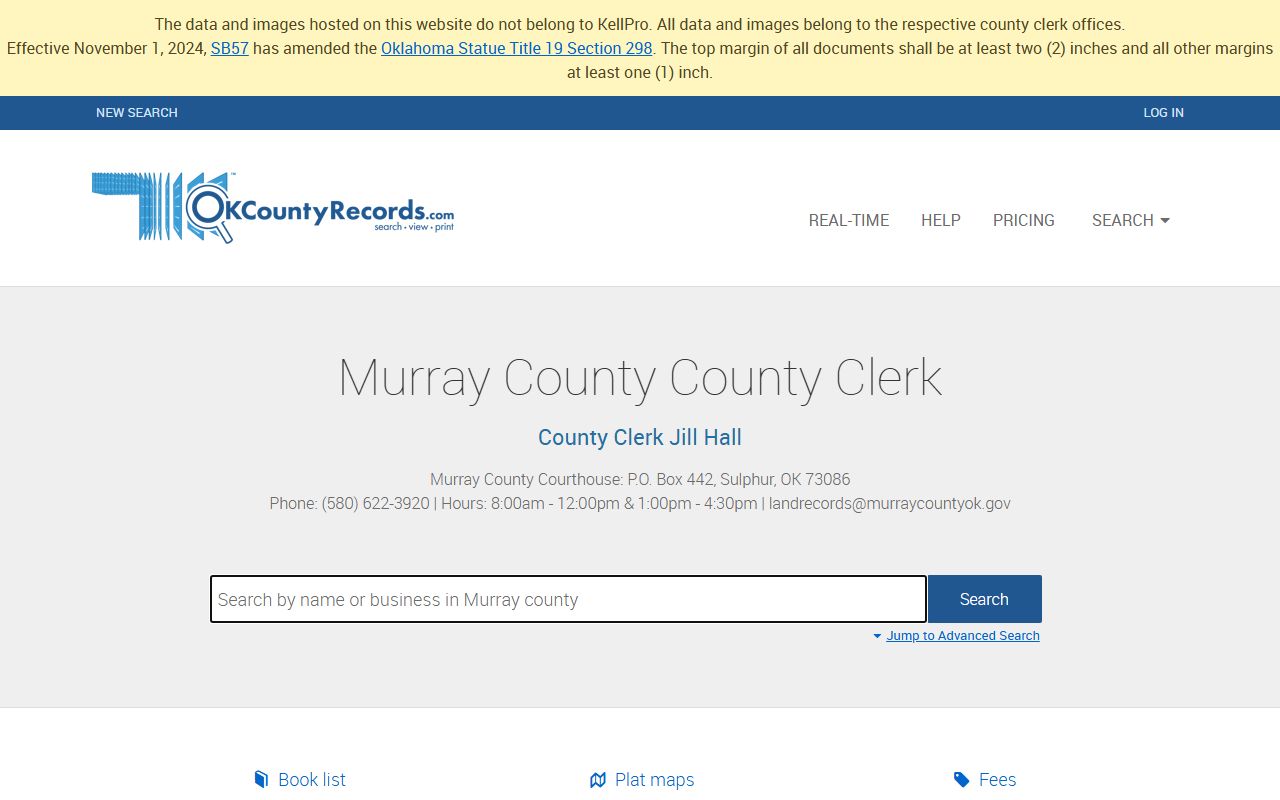 Murray County land records search portal for civil court records research