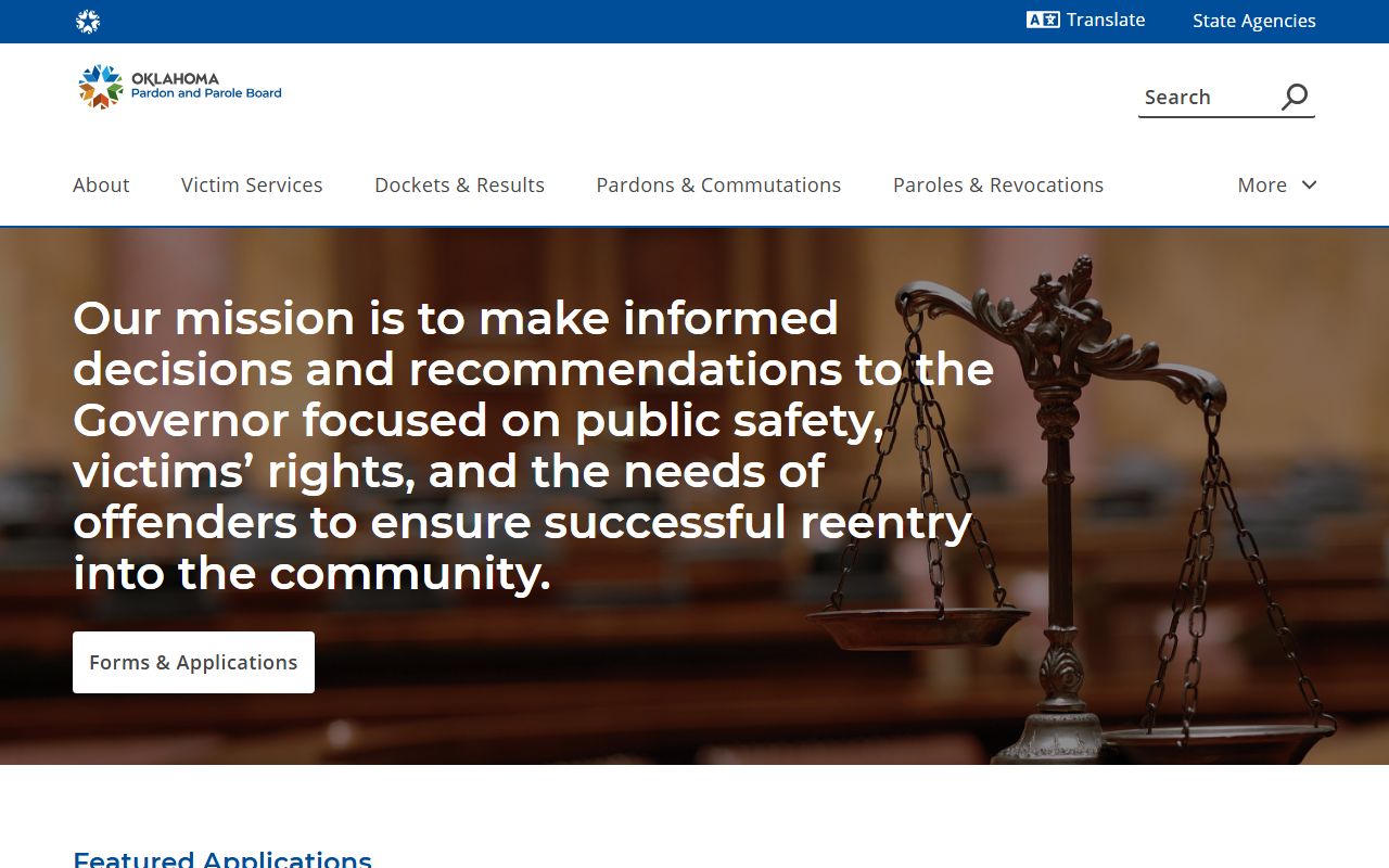 Oklahoma Pardon and Parole Board records related to civil court records